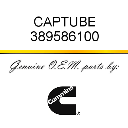 CAP,TUBE 389586100