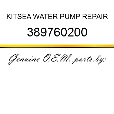 KIT,SEA WATER PUMP REPAIR 389760200