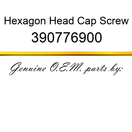 Hexagon Head Cap Screw 390776900
