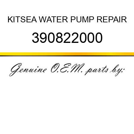 KIT,SEA WATER PUMP REPAIR 390822000
