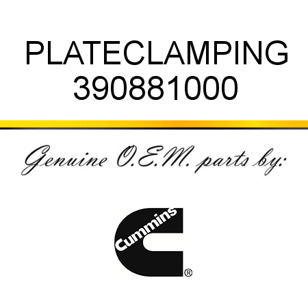 PLATE,CLAMPING 390881000