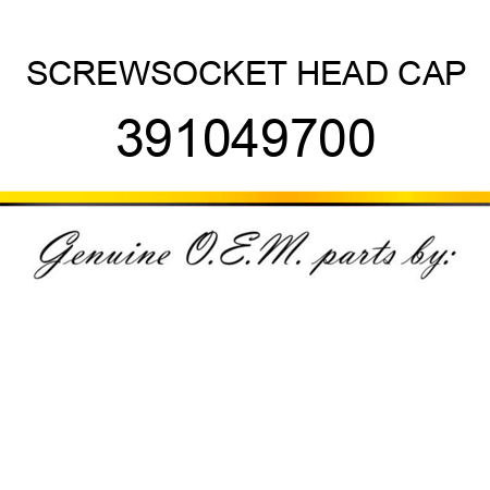 SCREW,SOCKET HEAD CAP 391049700