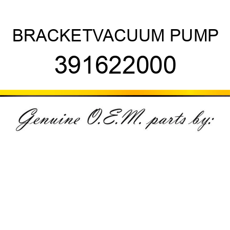 BRACKET,VACUUM PUMP 391622000