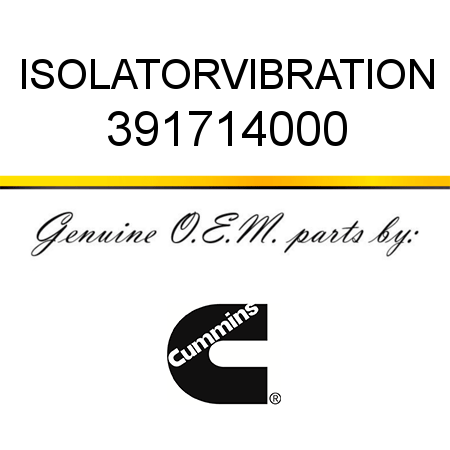 ISOLATOR,VIBRATION 391714000