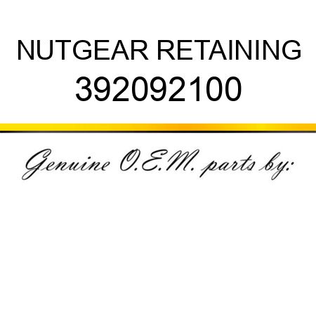 NUT,GEAR RETAINING 392092100