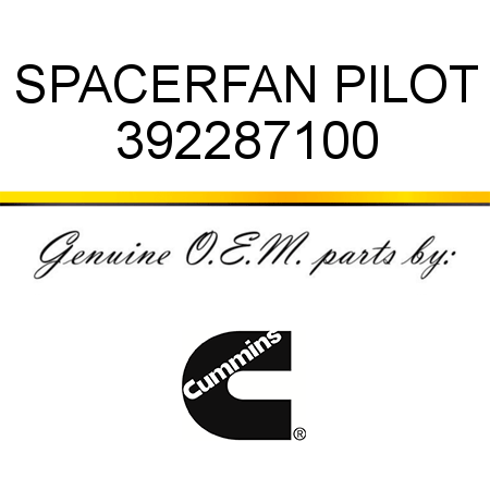 SPACER,FAN PILOT 392287100