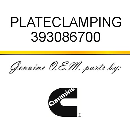 PLATE,CLAMPING 393086700