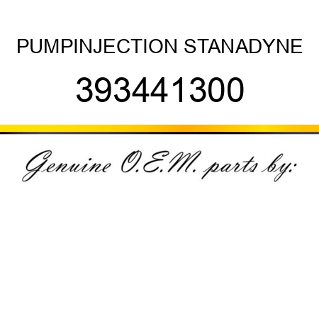 PUMP,INJECTION STANADYNE 393441300