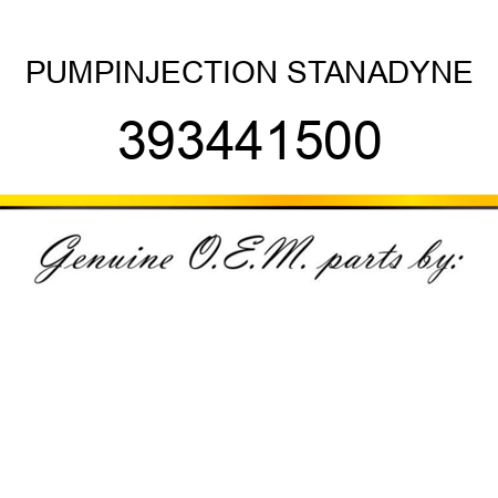 PUMP,INJECTION STANADYNE 393441500