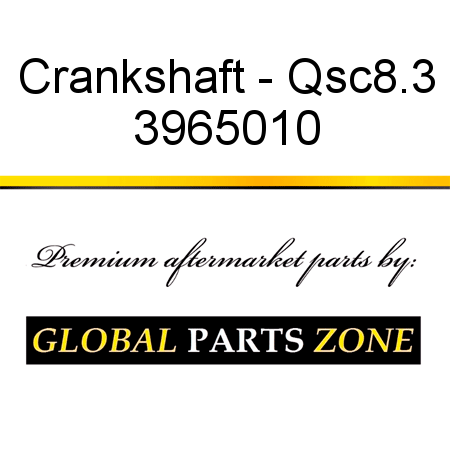 Crankshaft - Qsc8.3 3965010