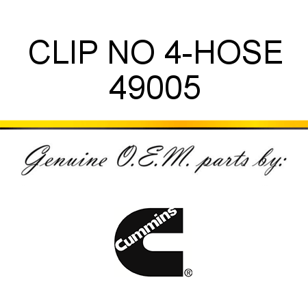 CLIP NO 4-HOSE 49005