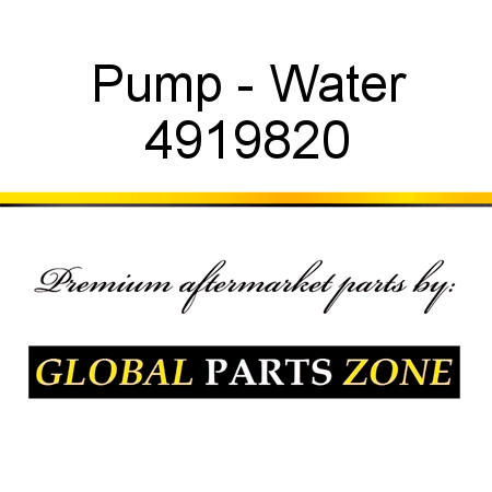 Pump - Water 4919820