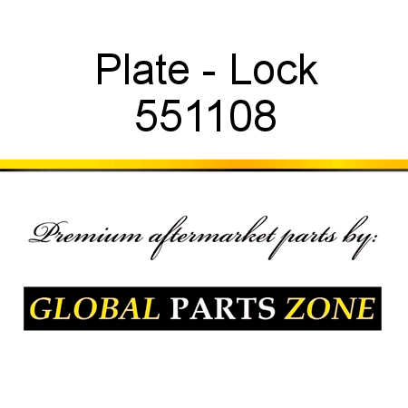 Plate - Lock 551108