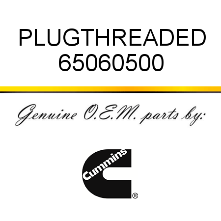 PLUG,THREADED 65060500