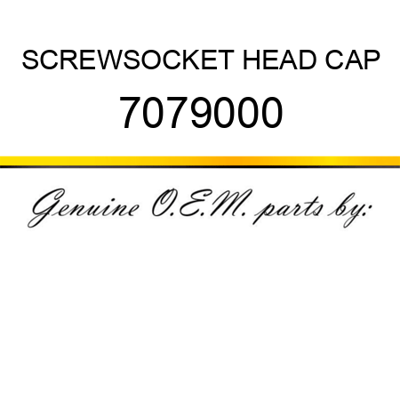 SCREW,SOCKET HEAD CAP 7079000