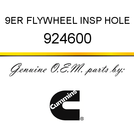 9ER, FLYWHEEL INSP HOLE 924600