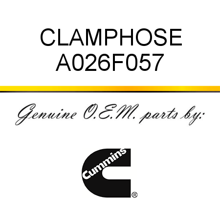 CLAMP,HOSE A026F057
