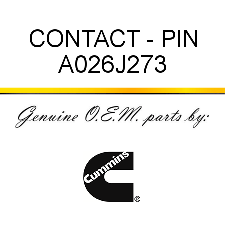 CONTACT - PIN A026J273