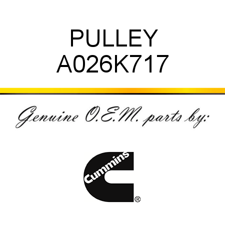 PULLEY A026K717