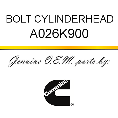BOLT, CYLINDERHEAD A026K900