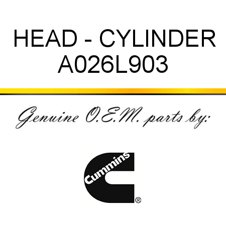HEAD - CYLINDER A026L903