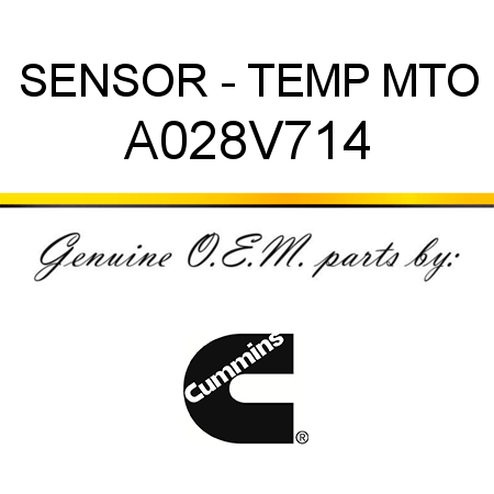 SENSOR - TEMP MTO A028V714