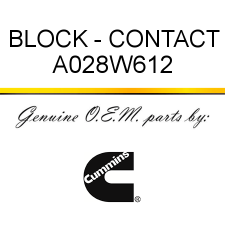 BLOCK - CONTACT A028W612