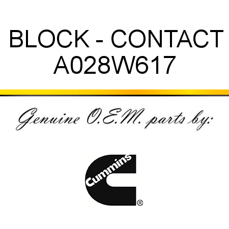 BLOCK - CONTACT A028W617