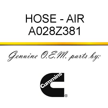 HOSE - AIR A028Z381