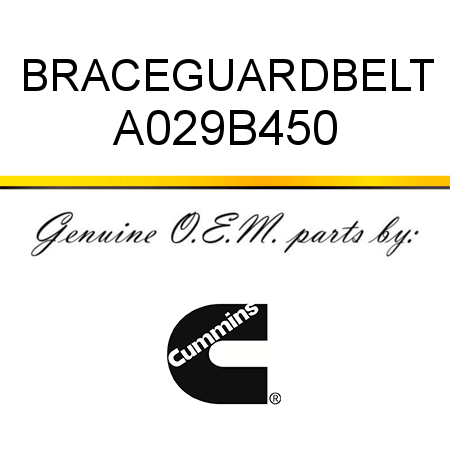 BRACE,GUARD,BELT A029B450