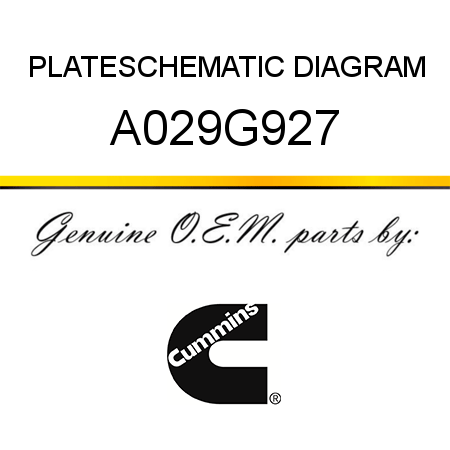 PLATE,SCHEMATIC DIAGRAM A029G927