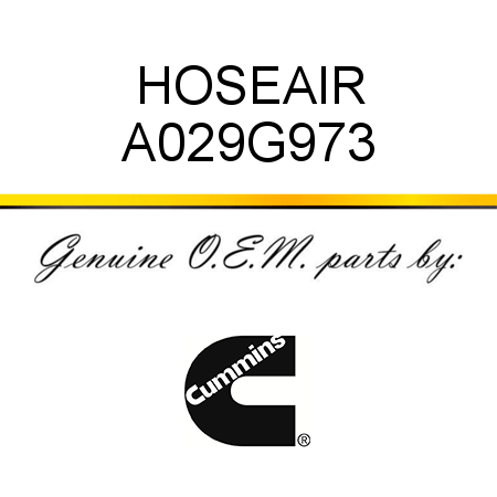 HOSE,AIR A029G973