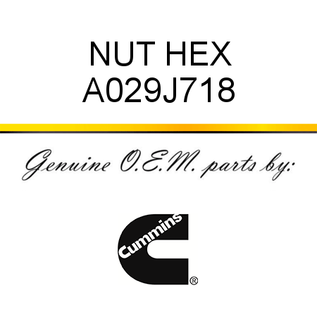 NUT HEX A029J718
