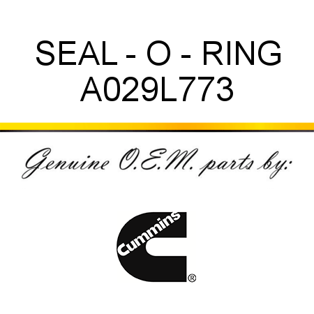 SEAL - O - RING A029L773