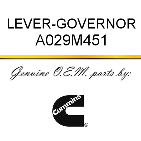 LEVER-GOVERNOR A029M451
