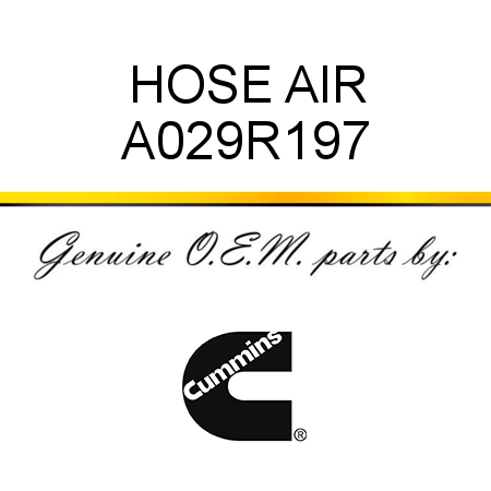 HOSE AIR A029R197