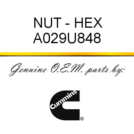 NUT - HEX A029U848