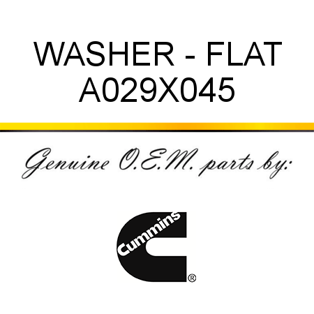 WASHER - FLAT A029X045