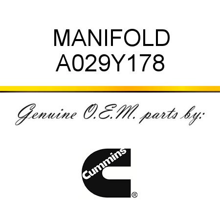 MANIFOLD A029Y178
