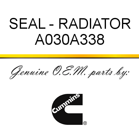 SEAL - RADIATOR A030A338