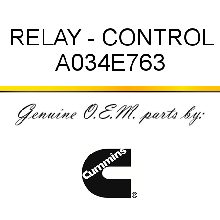 RELAY - CONTROL A034E763