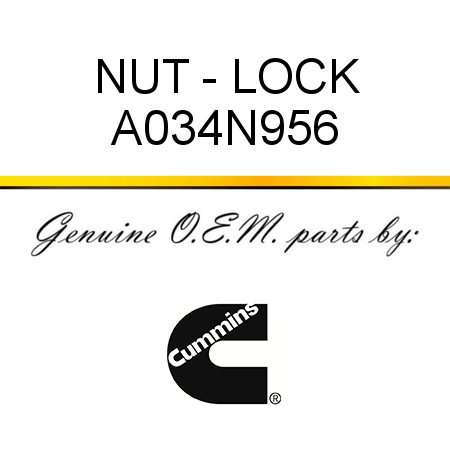 NUT - LOCK A034N956