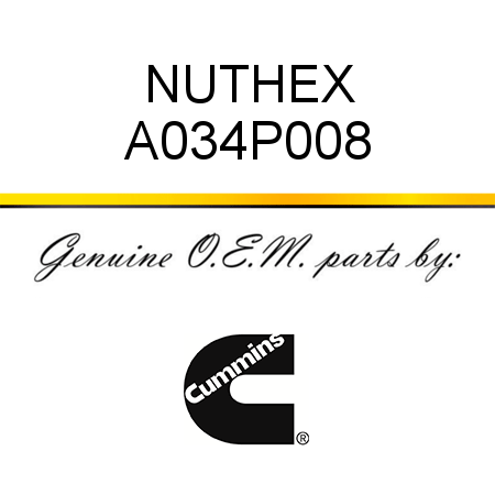 NUT,HEX A034P008