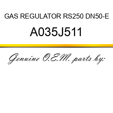 GAS REGULATOR RS250 DN50-E A035J511