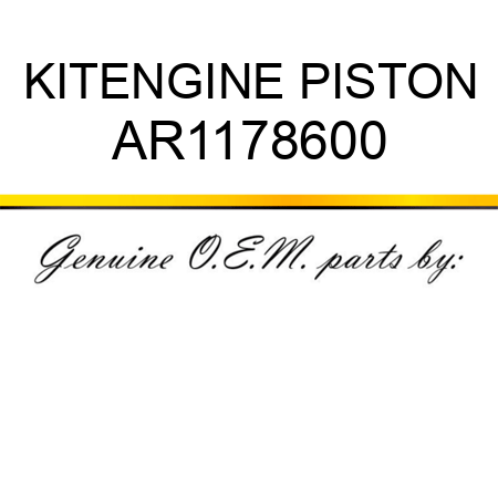 KIT,ENGINE PISTON AR1178600