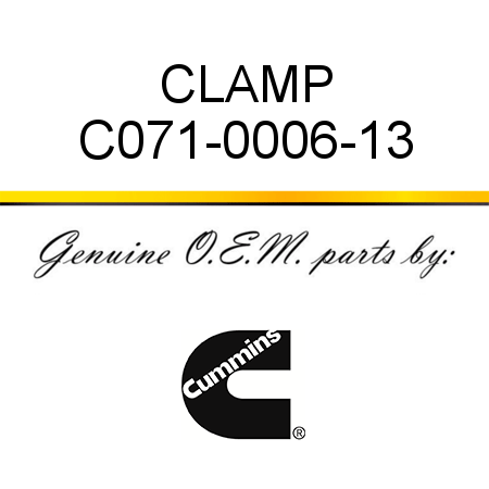 CLAMP C071-0006-13