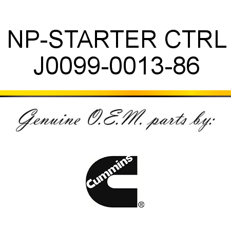 NP-STARTER CTRL J0099-0013-86