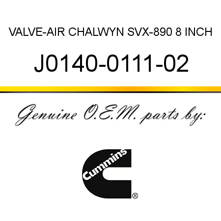 VALVE-AIR CHALWYN SVX-890 8 INCH J0140-0111-02