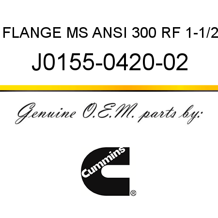 FLANGE MS ANSI 300 RF 1-1/2 J0155-0420-02