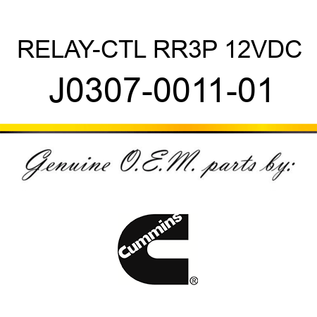 RELAY-CTL RR3P 12VDC J0307-0011-01